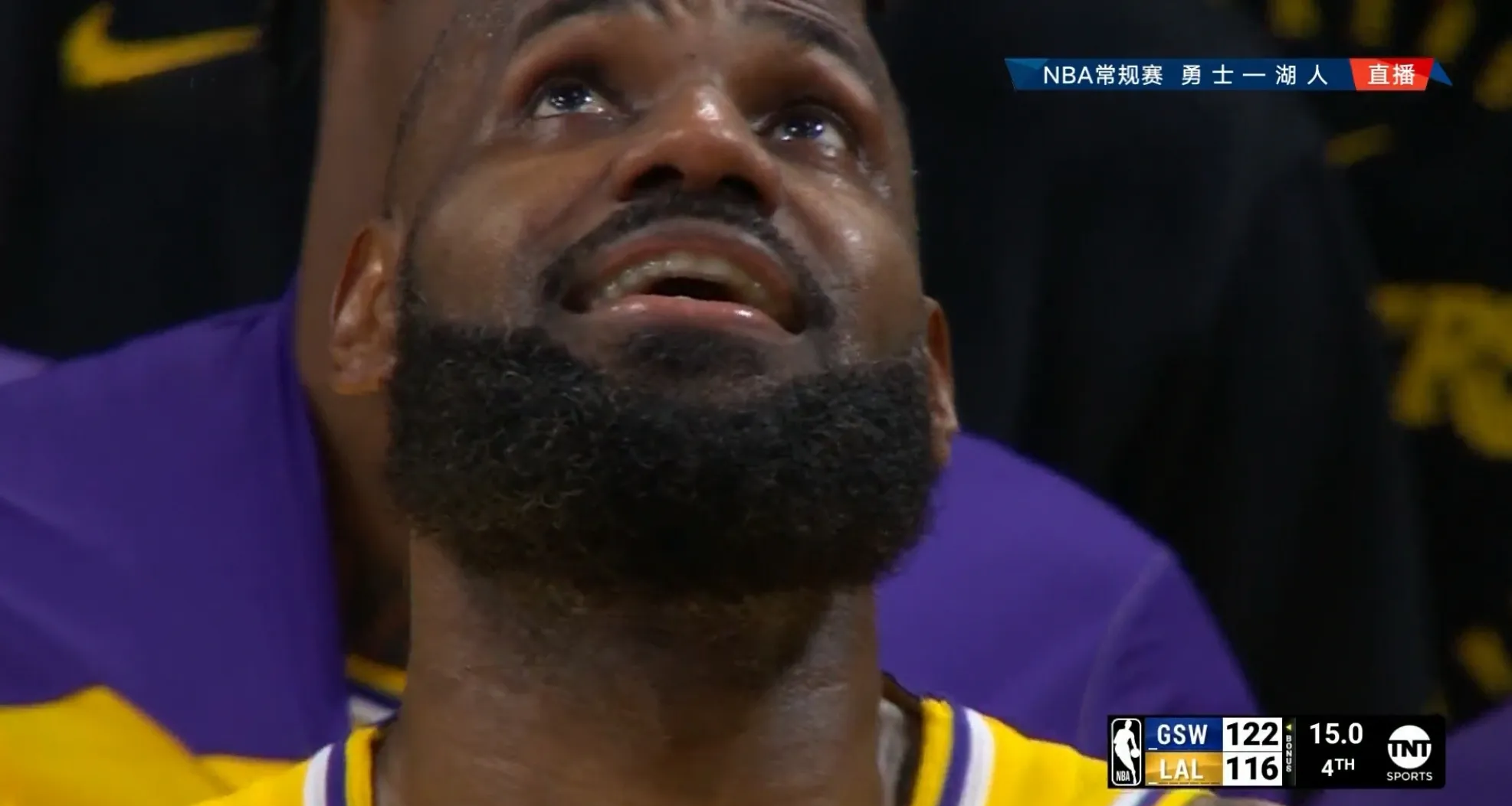 湖人遭厄运连败，詹皇表现无奈